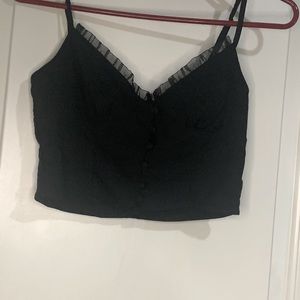 small black tank top crop top